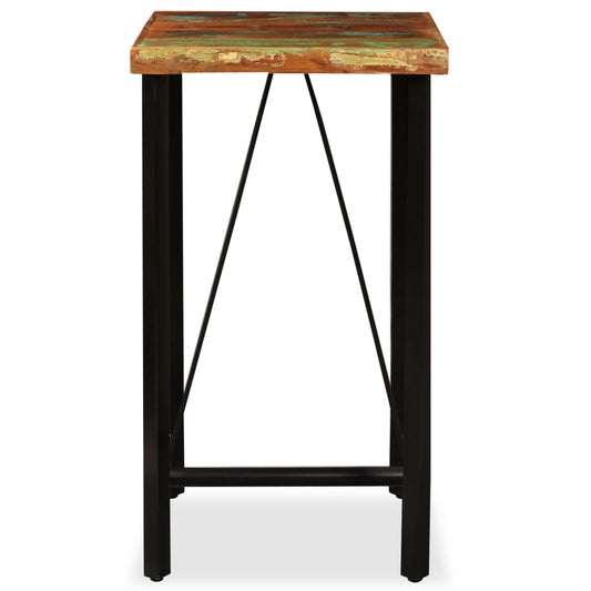 Mesa De Bar De Madera Maciza Reciclada 60x60x107 Cm_0