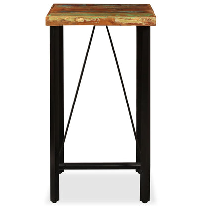 Mesa De Bar De Madera Maciza Reciclada 60x60x107 Cm_0