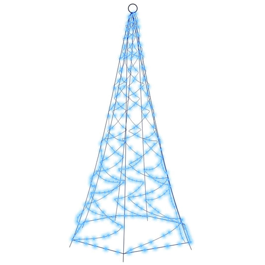 Vidaxl Árbol De Navidad En Asta De Bandera 200 Led Azul 180 Cm_0