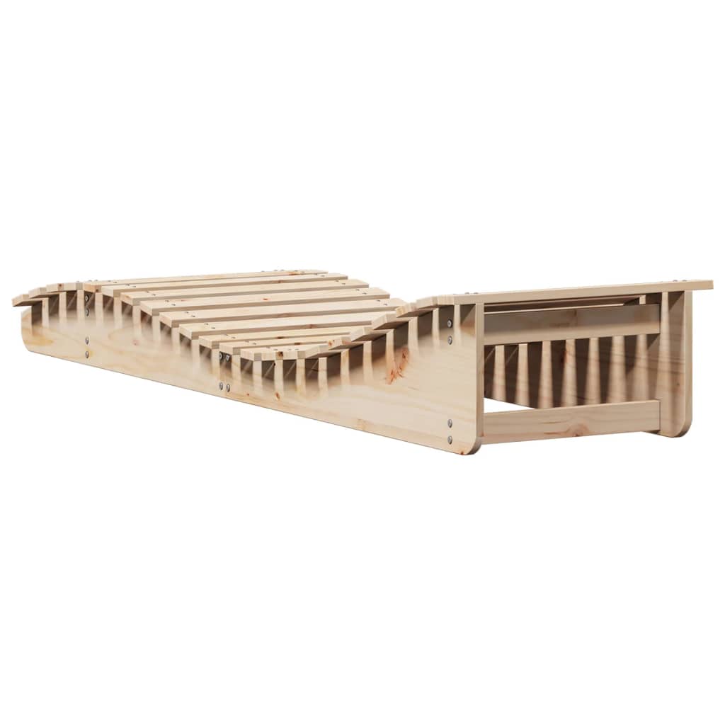 Tumbona De Madera Maciza De Pino 205x60x31,5 Cm / Vetonek_5