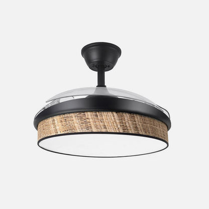Ventilador Dc Moda 72w Negro/caã±izo Oscuro 91d 3aspas 7200lm 3000-4000-6000k Remoto+ Memoria+ Temporizador_2
