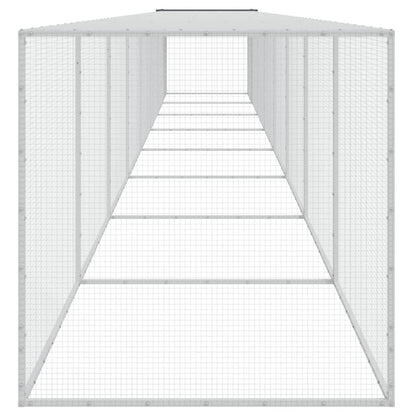 Vidaxl Gallinero Con Techo Acero Galvanizado Antracita 803x98x90 Cm_3
