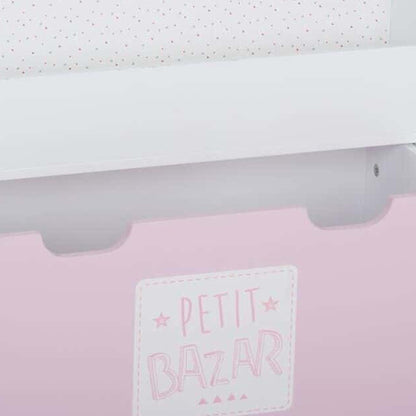 Estantería Con Cajón Y Ruedas Rosa 62,7x30x70cm