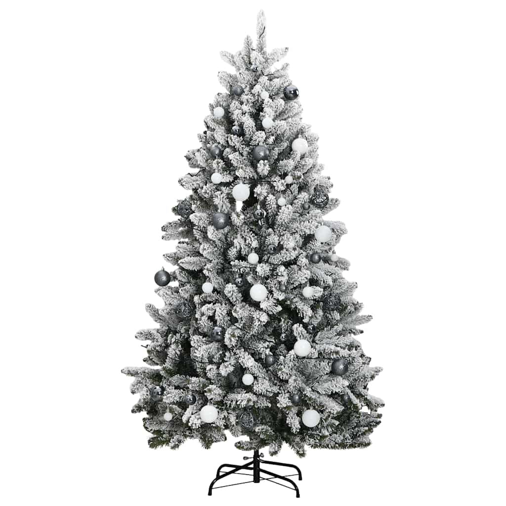 Vidaxl Árbol De Navidad Artificial Con Bisagras 300 Led Y Bolas 270 Cm_3