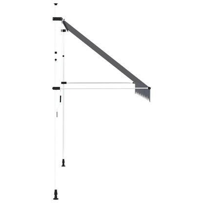 Toldo Manual Retráctil Azul Y Blanco A Rayas 300 Cm_3