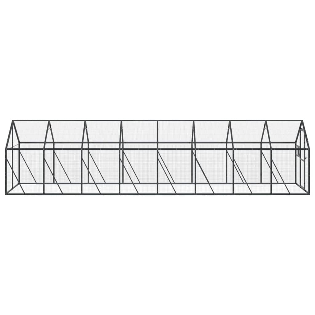 Vidaxl Pajarera De Aluminio Gris Antracita 1,79x8x1,85 M_3