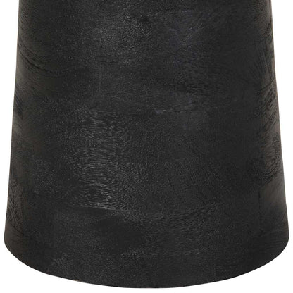 Mesa Auxiliar Madera Maciza De Mango Negra Ø33x50 Cm_4
