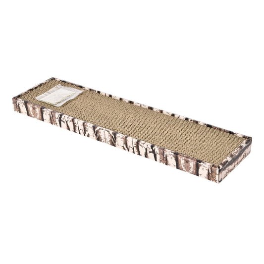 Rascador De Cartón Básico Para Gato 45x11cm Marca Wuapu, Con Hierba Catnip Atrayente_0