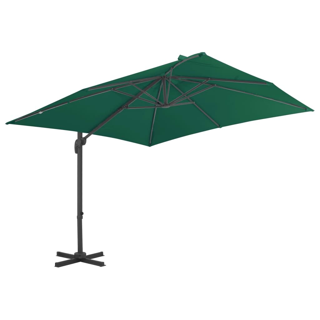 Vidaxl Sombrilla Jardín Voladiza Con Palo De Aluminio Verde 300x300 Cm_1