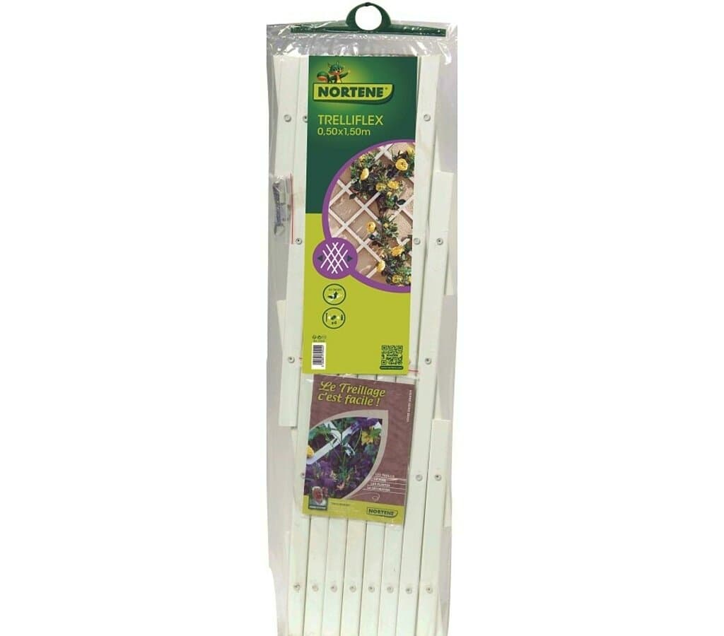 Celosía Plástico Extensible Blanco 0.5x1.5m