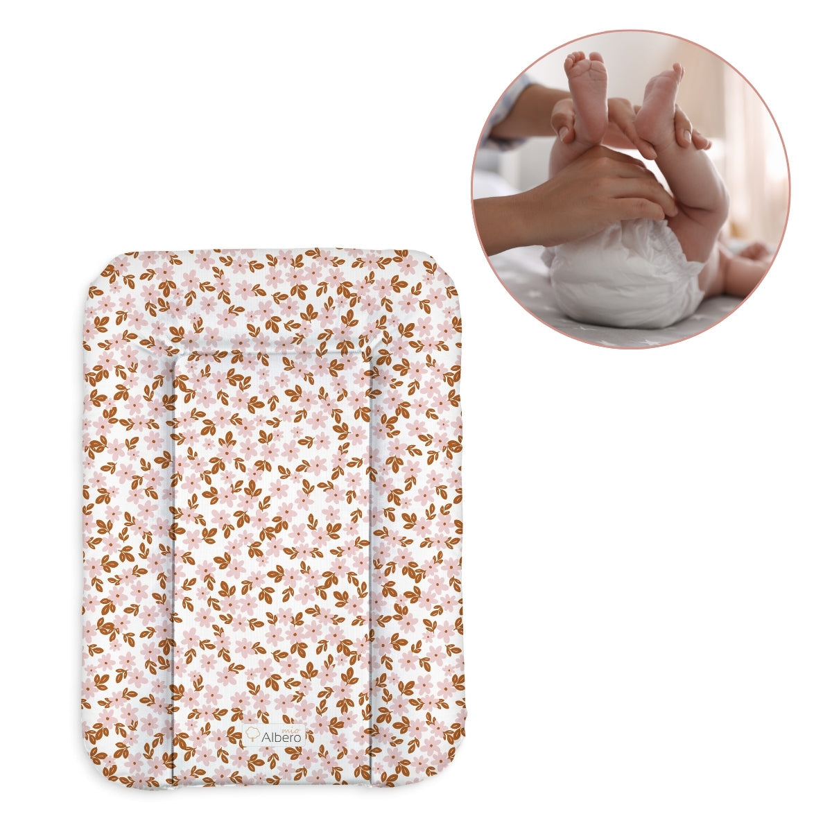 Cotton Color Cambiador Blando Para Comoda 70x50 Albero Mio KHAKI | Higiene Rápida Y Cambios Sin Complicaciones_5