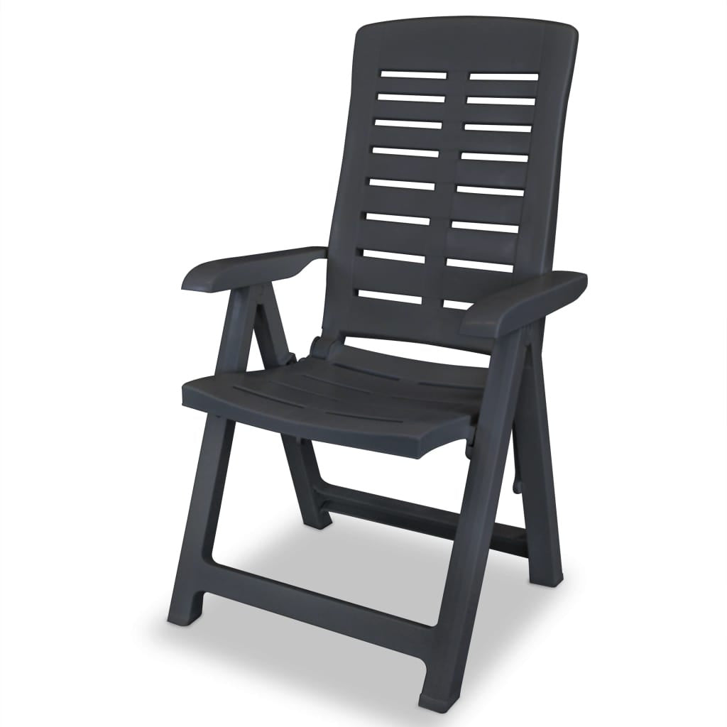 Vidaxl Set De Comedor De Jardín 5 Piezas Plástico Gris Antracita_4