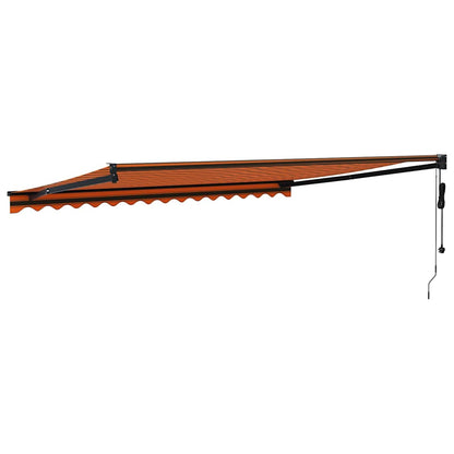 Toldo Retráctil Automático Naranja Y Marrón 4,5x3 M_4