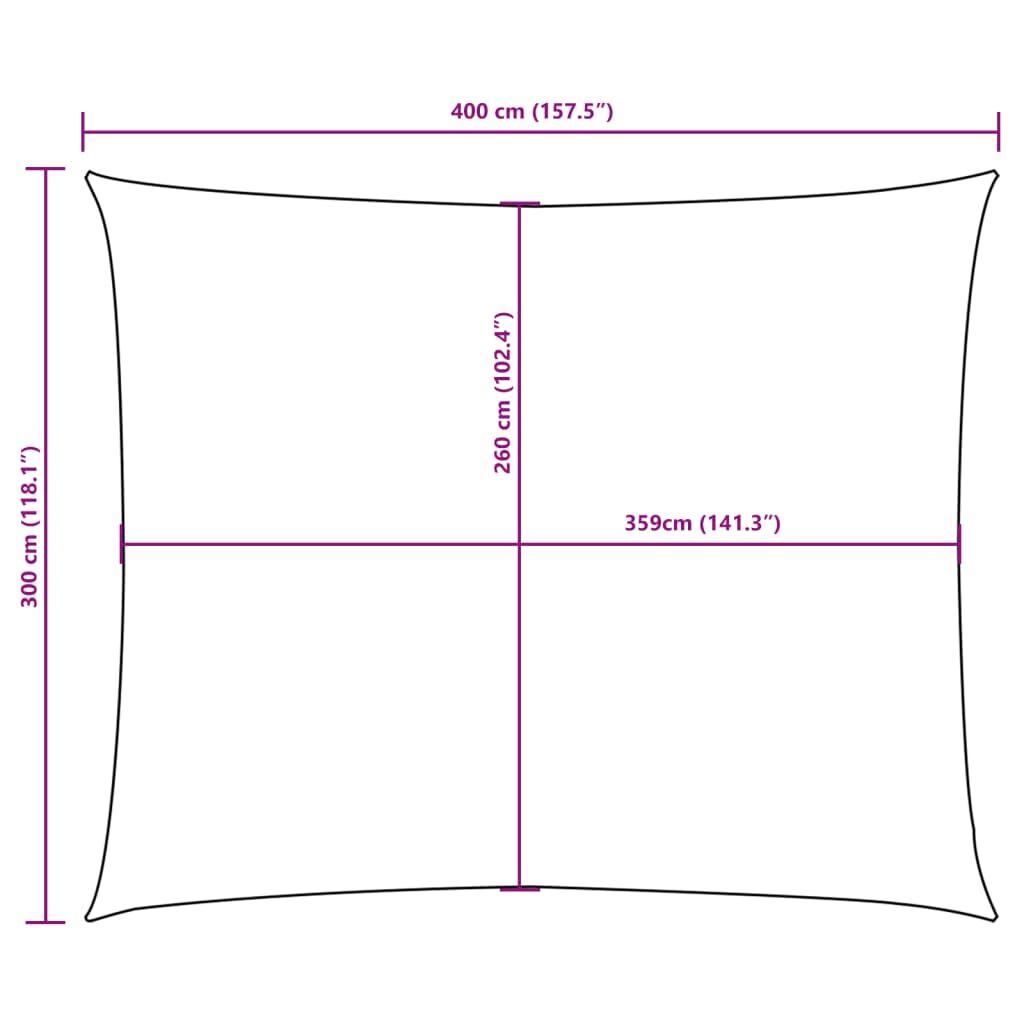 Vidaxl Toldo De Vela Rectangular Tela Oxford Gris Taupe 3x4 M_2