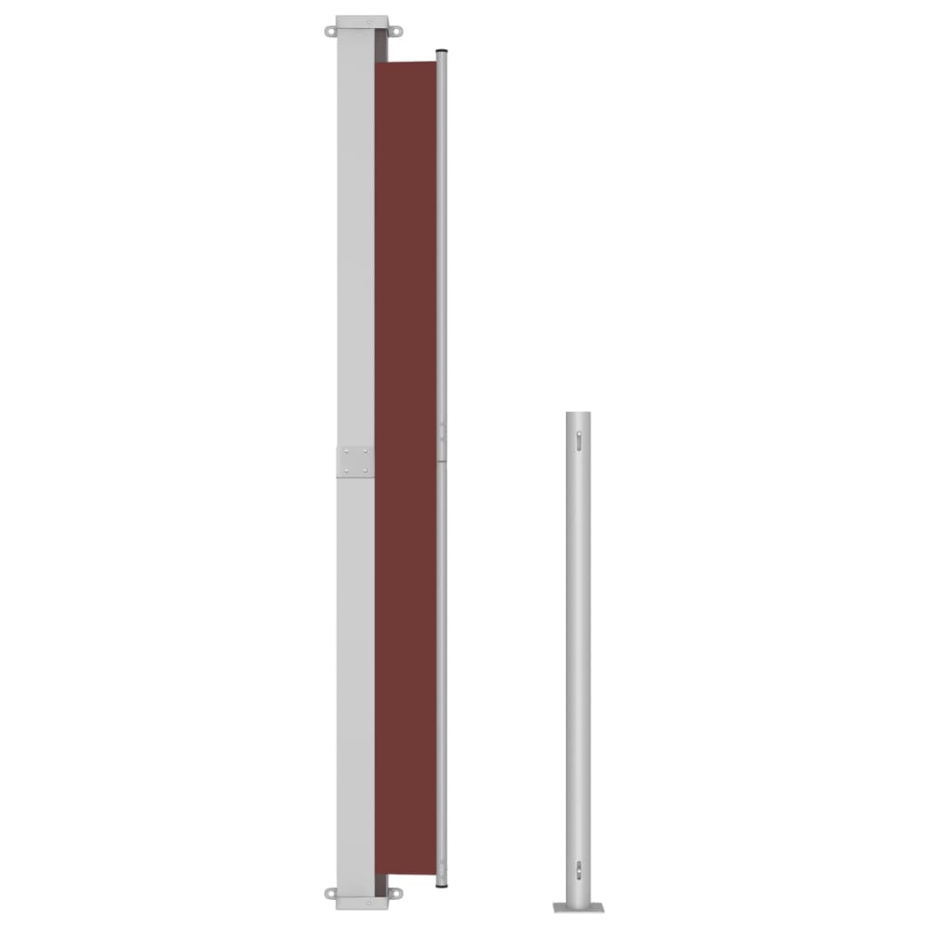 Vidaxl Toldo Lateral Retráctil Para Patio Marrón 200x500 Cm_3