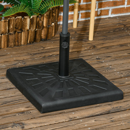 Outsunny Base De Sombrilla De Resina 19 Kg Para Mástil Ø32/38/48 Mm 51x51x32 Cm_1