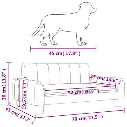 Cama Para Perros De Cuero Sintético Crema 70x45x30 Cm / Vetonek_1