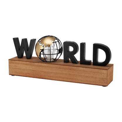 Well Home Lámpara Con Texto Led ''world''_0