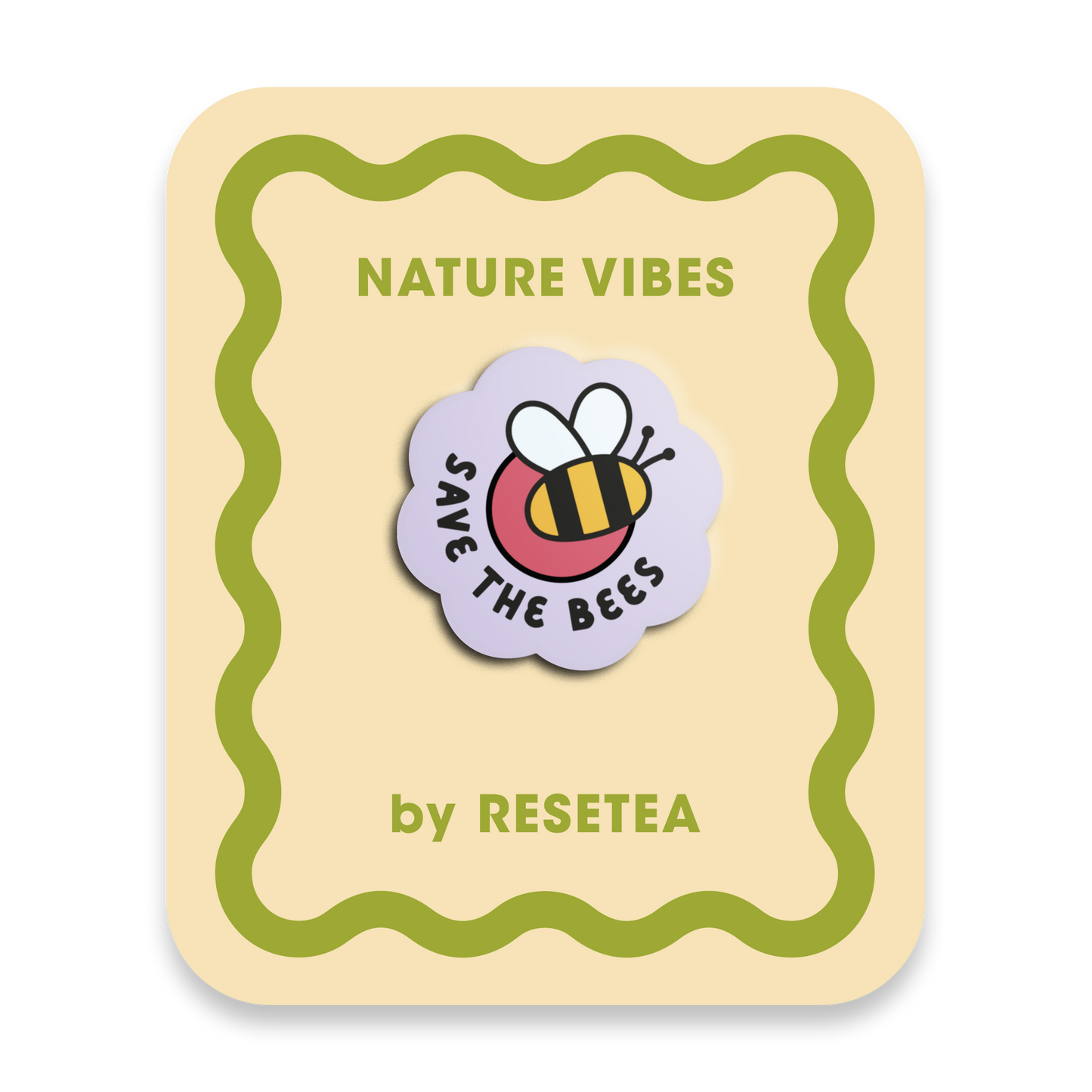 Save The Bees Pin | Accesorio Moderno Y Original Para Chaquetas, Mochilas Y Bolsos_0