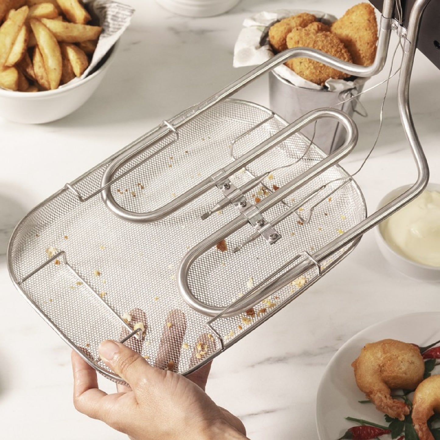 Freidora Eléctrica Cleanfry 3000 Full Inox. Freidora De 3 Litros, Filtro Oilcleaner, 2400 W, Cubeta, Cestillo De Freír, Aptos Para Lavavajillas, 30_4