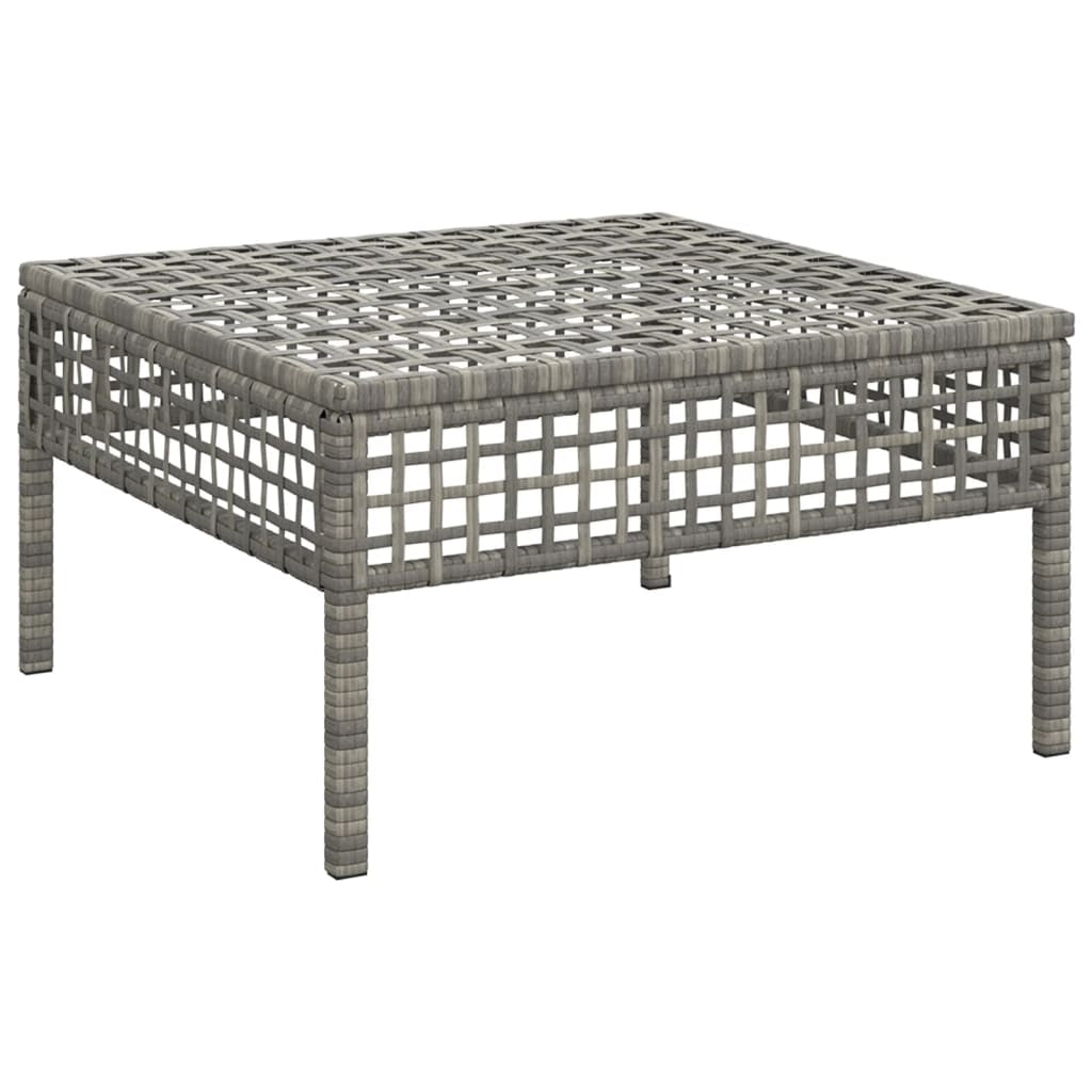 Vidaxl Taburete De Jardín Con Cojín Ratán Sintético Gris_3