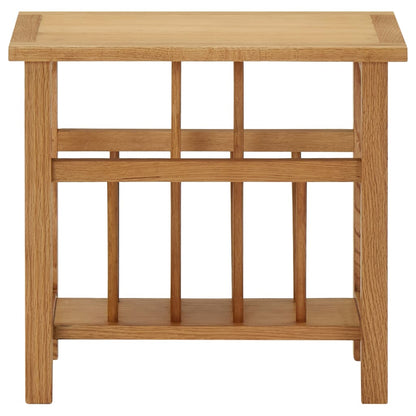 Mesa Revistero Madera Maciza De Roble 45x27x42 Cm_0
