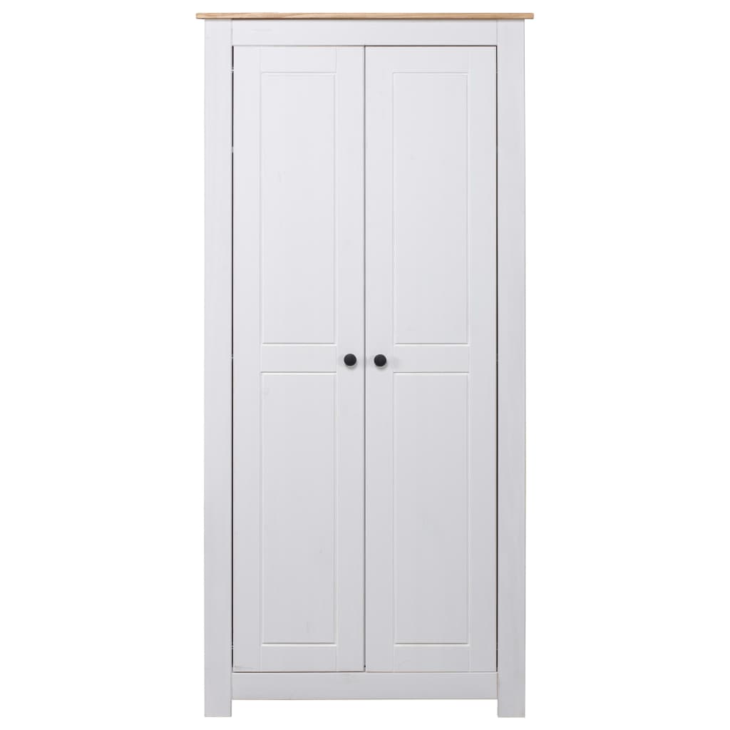 Armario Madera Maciza Pino Blanco Panamá Range 80x50x171,5 Cm_1
