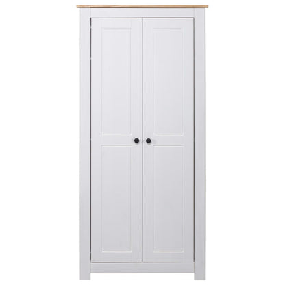 Armario Madera Maciza Pino Blanco Panamá Range 80x50x171,5 Cm_1