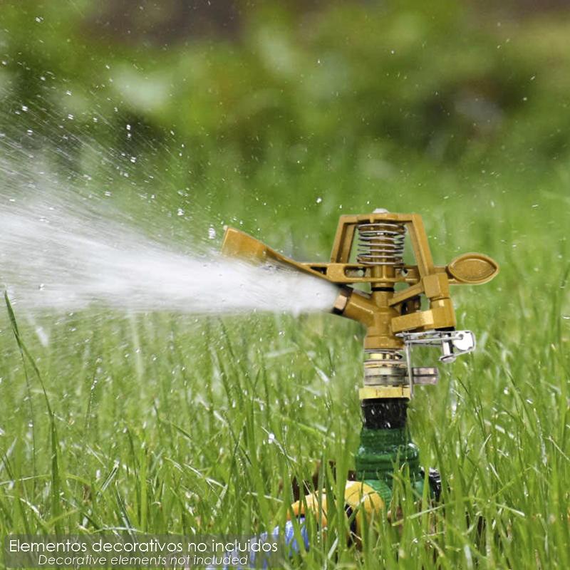 Aspersor Riego Regulable Metalico Sectorial Toma 1/2 Fabricado En Zinc, Riego De Jardines / Cesped_1