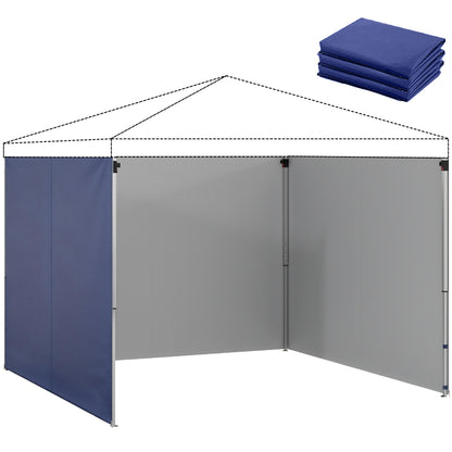 Outsunny 3 Paredes Laterales Para Carpas De 3x3 M Con Cremallera 300x200 Cm_0