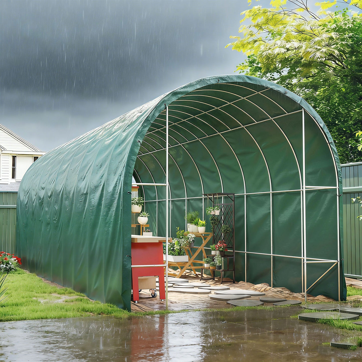 Outsunny Lona Impermeable Exterior 6x8 M_1