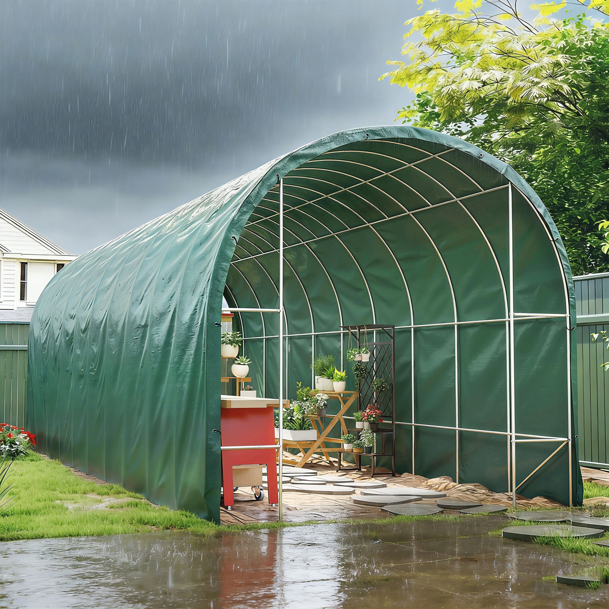 Outsunny Lona Impermeable Exterior 6x8 M_1