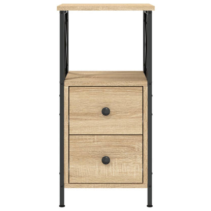 Mesita De Noche Madera De Ingeniería Roble Sonoma 34x35,5x70 Cm_4