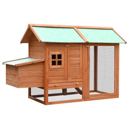 Vidaxl Gallinero Madera Maciza Pino Y Abeto 170x81x110 Cm_3
