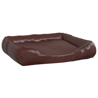Vidaxl Cama Para Perros De Cuero Sintético Marrón 80x68x23 Cm_0