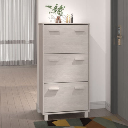 Zapatero Hamar Madera Maciza De Pino Blanca 59,5x35x117 Cm / Vetonek_3