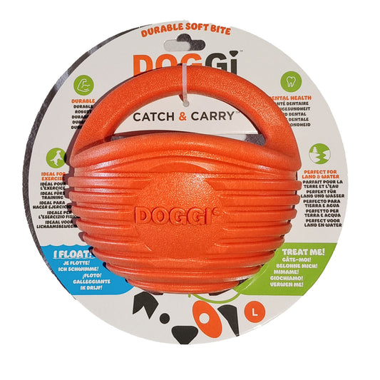Juguete Resistente Para Perro Pelota Con Asa Doggi Ball Talla L 22x22x15,5 Cm_0