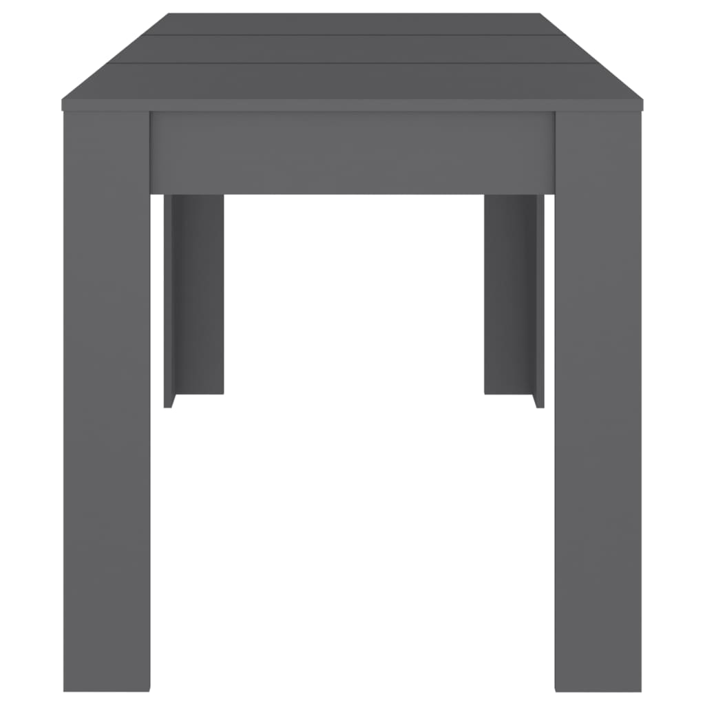 Mesa De Comedor De Madera Contrachapada Gris 140x74,5x76 Cm_2