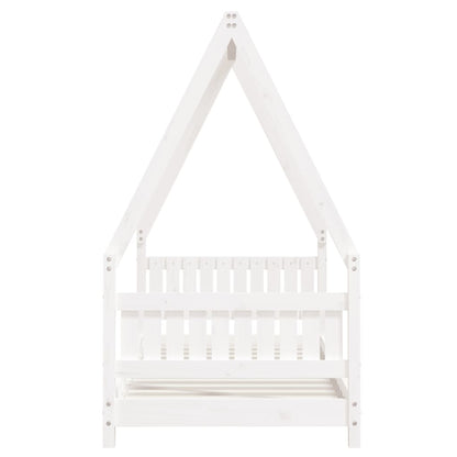 Vidaxl Estructura De Cama Para Niños Madera De Pino Blanco 80x160 Cm_4