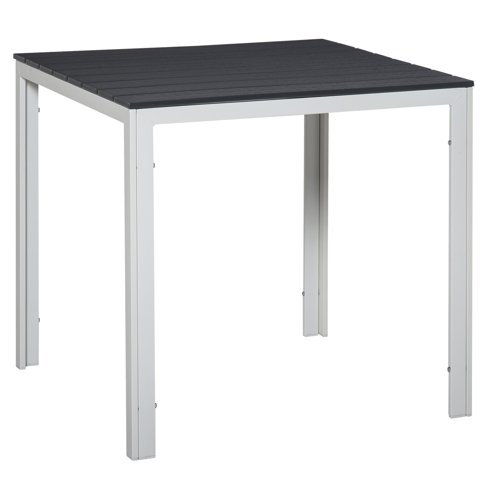 Outsunny Mesa De Jardín Cuadrada Marco Metal Para Exteriores Carga Máx. 50 Kg_3