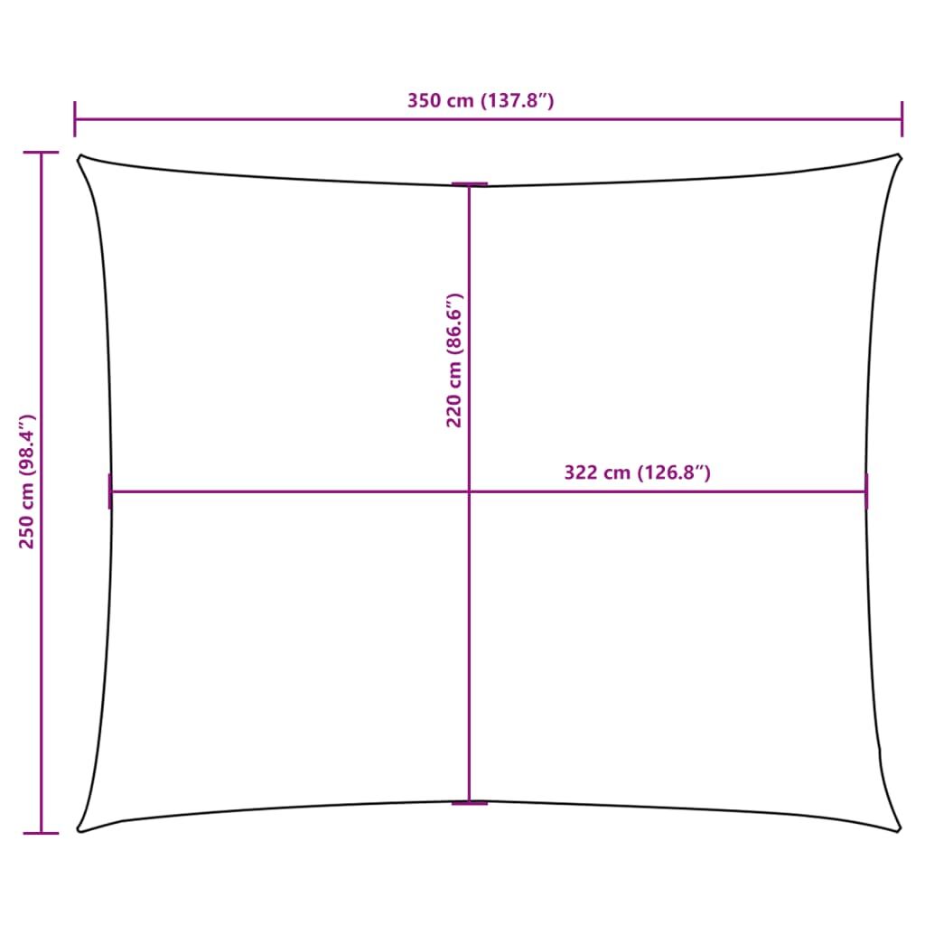 Vidaxl Toldo De Vela Rectangular Tela Oxford Color Crema 2,5x3,5 M_2