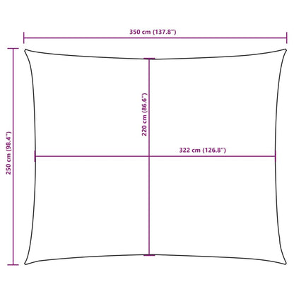 Vidaxl Toldo De Vela Rectangular Tela Oxford Negro 2,5x3,5 M_2