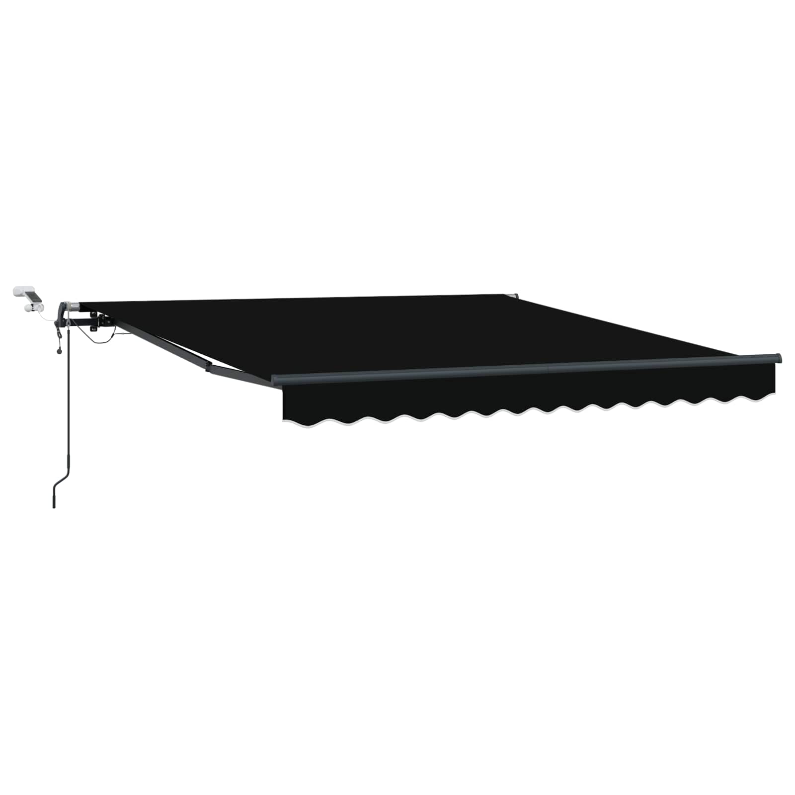 Toldo Retráctil Negro 350 X 250 Cm Poliéster_0