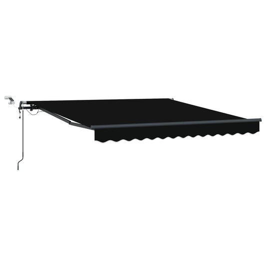 Toldo Retráctil Negro 350 X 250 Cm Poliéster_0
