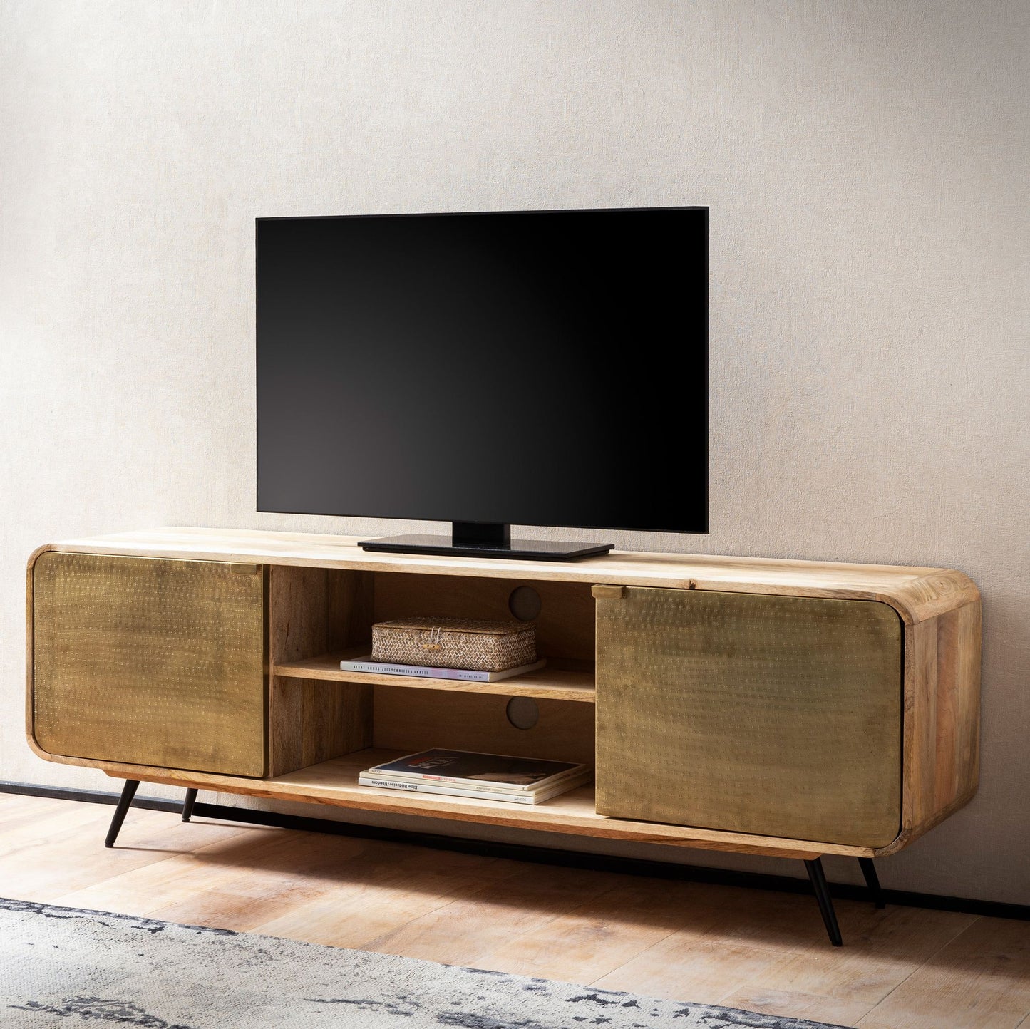 Mueble De Tv Elegante Y Minimalista Modelo Wl7.232_1