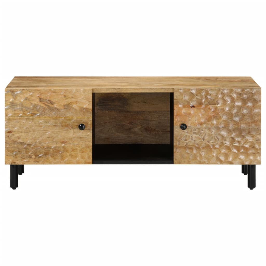 Mesa De Centro De Madera Maciza Mango 100x54x40 Cm_3