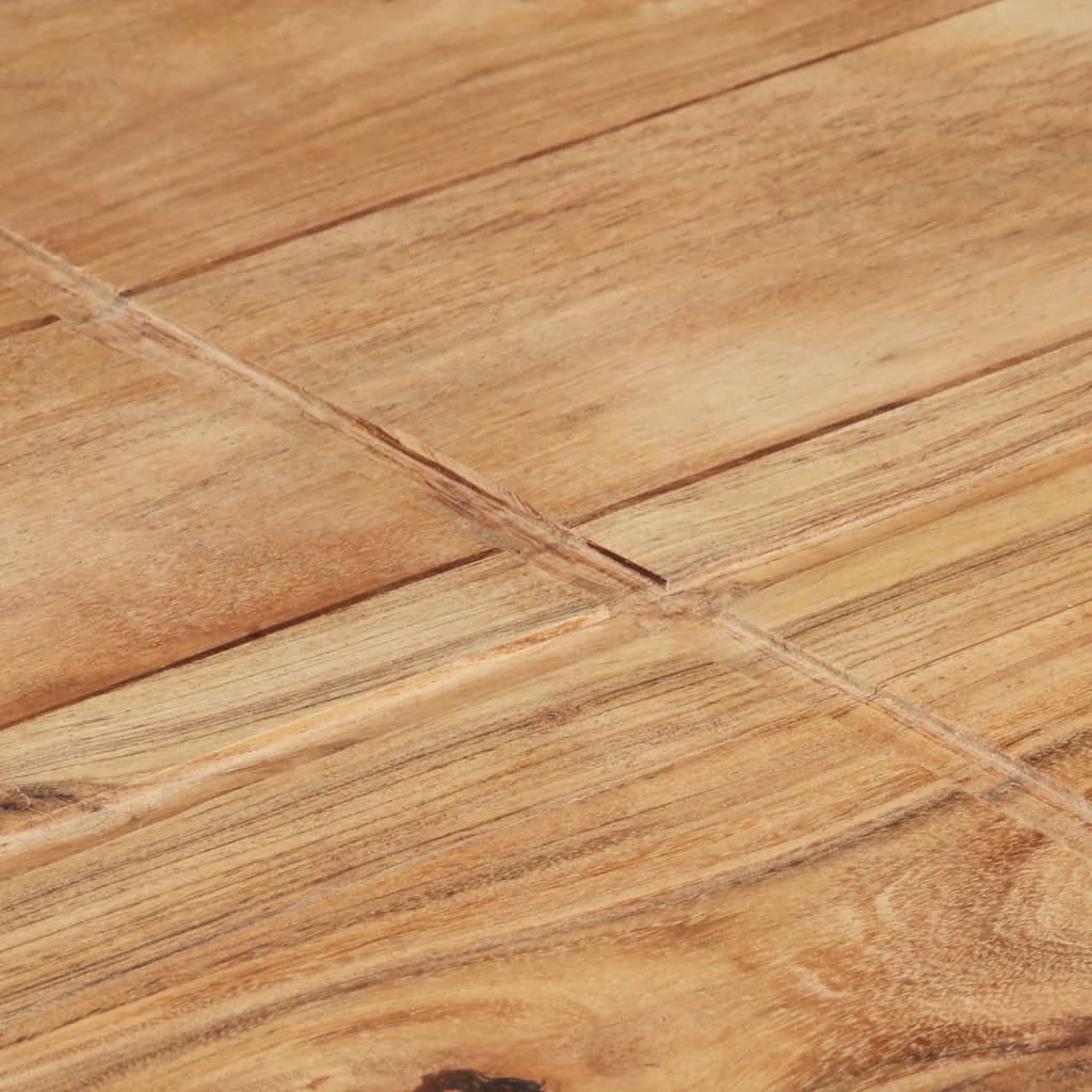 Mesa De Centro De Madera Maciza De Acacia 80x80x28 Cm_3