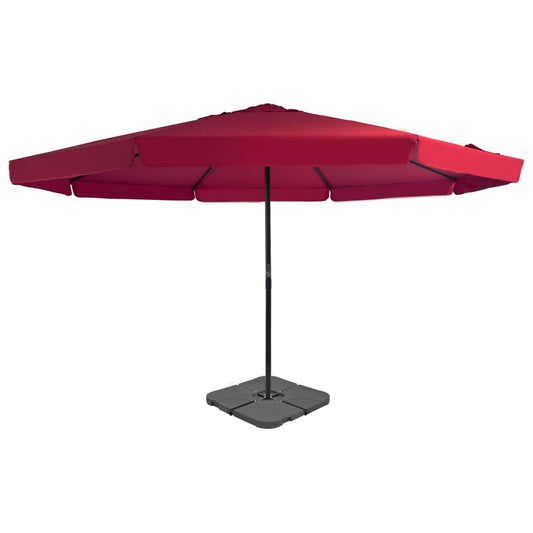 Vidaxl Sombrilla De Jardín Con Base Portátil Rojo_0