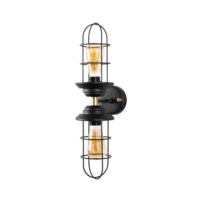 Aplique De Pared, Metal , Negro, 12x20x51, Casquillo 2 X E27 Max 40 W_2