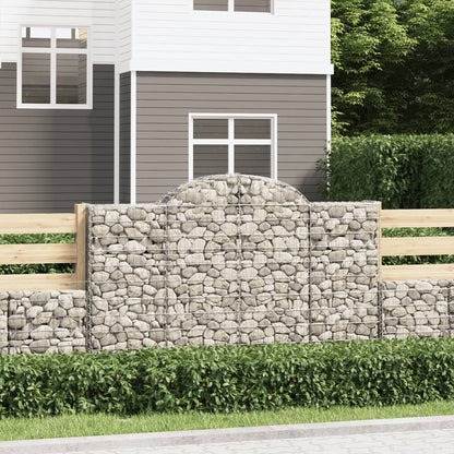 Cestas De Gaviones 9 Uds Forma De Arco Hierro 200x50x120/140 Cm_1